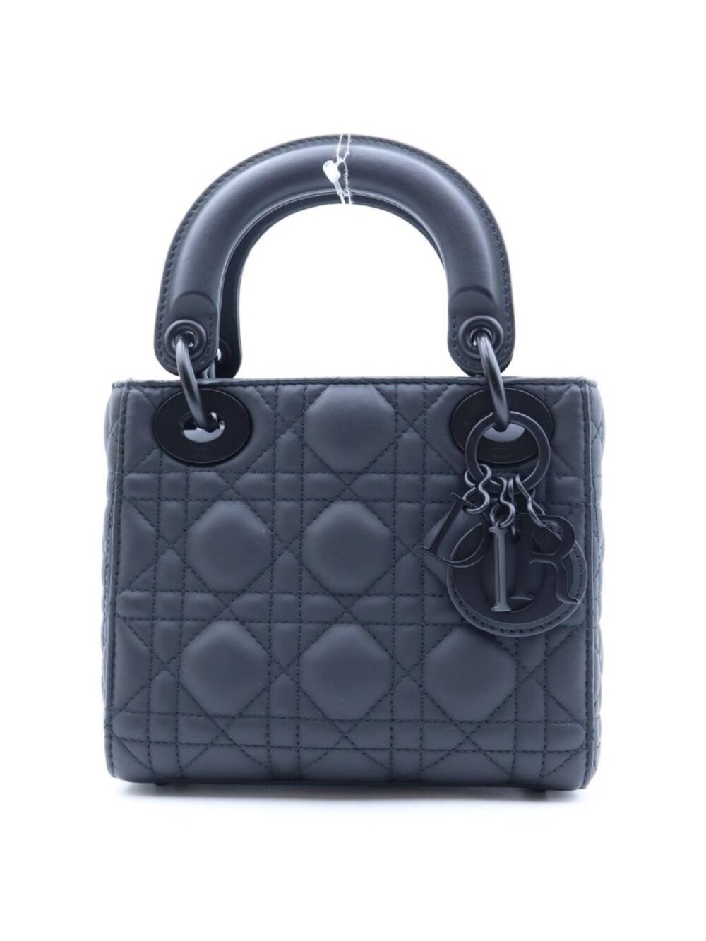 Dior Lady Mini Ultramat 2-Way Shoulder Bag Black Leather